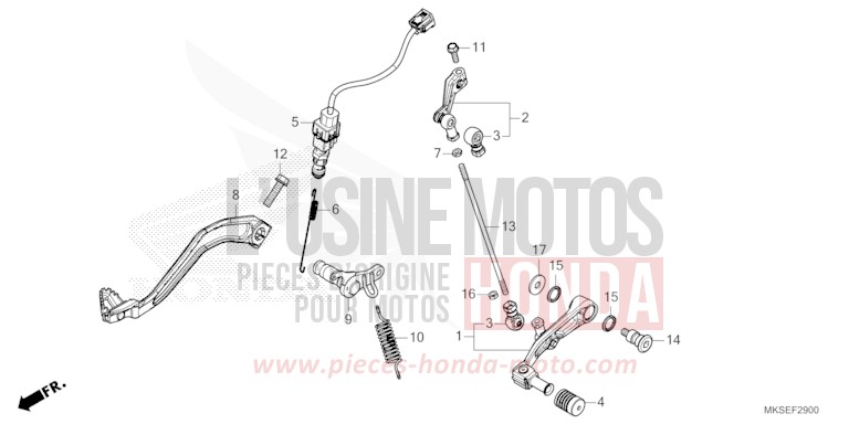 PEDALE de Africa Twin DCT MAT BALLISTIC BLACK METALLIC (NHA86) de 2021